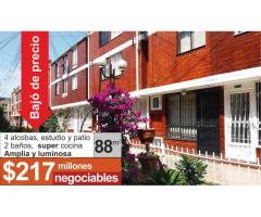 VENDIDA CASA GRAN GRANADA – VILLAS DE GRANADA – HERMOSISIMA – RENTABLE – AMPLIABLE – BARATA - BOGOTA