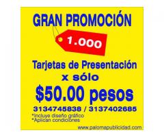 GRAN PROMOCIÓN*TARJETAS DE PRESENTACIÓN*