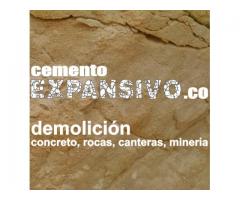 Cemento EXPANSIVO, demolicion concreto, rocas, canteras, mineria