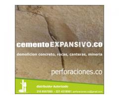 Cemento EXPANSIVO, demolicion concreto, rocas, canteras, mineria