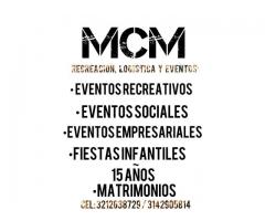 MCM RECREACIÓN LOGÍSTICA Y EVENTOS CEL3212638729 / 3118608237