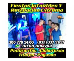 FIESTAS INFANTILES EN CALI + RECREACION + LUCES + HORA LOCA