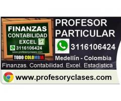 Clases particulares de Contabilidad finanzas Excel en Medellin a domicilio profesor particular