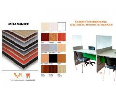 Cambio de formica en muebles de oficina