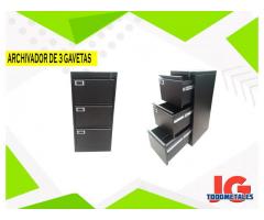 Archivador Metalico 3 gavetas