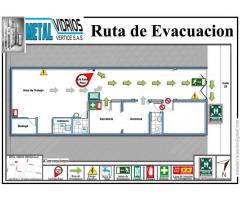 Rutas de evacuación, y todo tipo de señalizacion