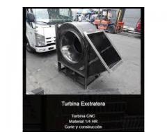 Corte y fabricación de turbinas extractoras