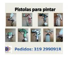 Pistolas industriales para aplicar en diferentes cosas.