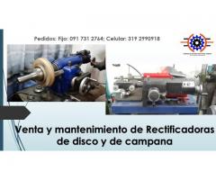 Venta y mantenimiento de rectificadoras de disco y de campana. Máquinas garantizadas