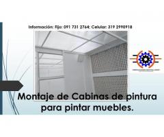 Diseño, instalación cabinas de pintura automotriz, muebles, artesanías, flores y metalmecanica