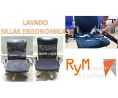 Lavado de sillas ergonomicas.