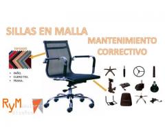 Mantenimiento de sillas en malla