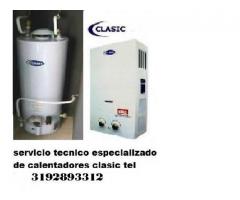 Servicios tecnicos de calentadores clasic TEL:3192893312