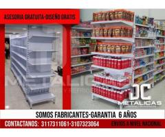 Góndola Central Comercial con Topes