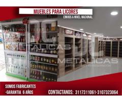 muebles de licores para supermercado