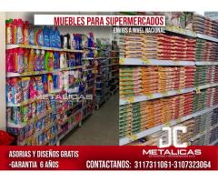 estanterias de pared para supermercados