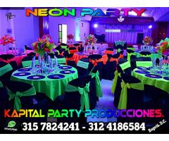 Neón Party Luces Neón Sonido Humo Pista Led Pantallas Led Suba Chia Bogota