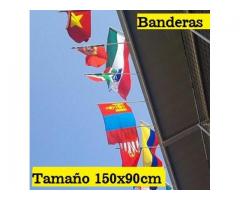 Banderas de Todos los Paises Tamaño 90x150cm Doble Faz 100% Polyester