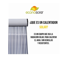 Calentador de agua solar