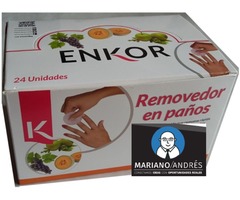 Removedor de esmalte de Uñas En Pañitos húmedos que las nutre y protege