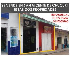 Vendo Dos Propiedades En San Vicente De Chucuri Santander