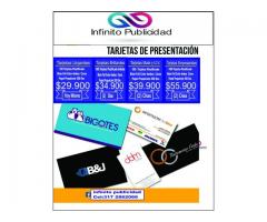 1.000 tarjetas de presentacion $35.000 domicilio gratis