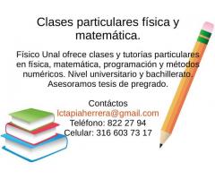 Clases a domicilio física matemática Cundinamarca