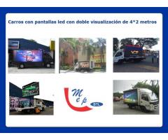 servicio de carro valla, carro pantalla, tarimas, alquiler de equipos para eventos en barranquilla