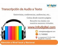 Transcripción de Audio a Texto