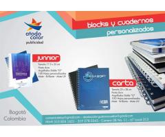 Cuadernos publicitarios personalizados, libretas y blocks corporativos